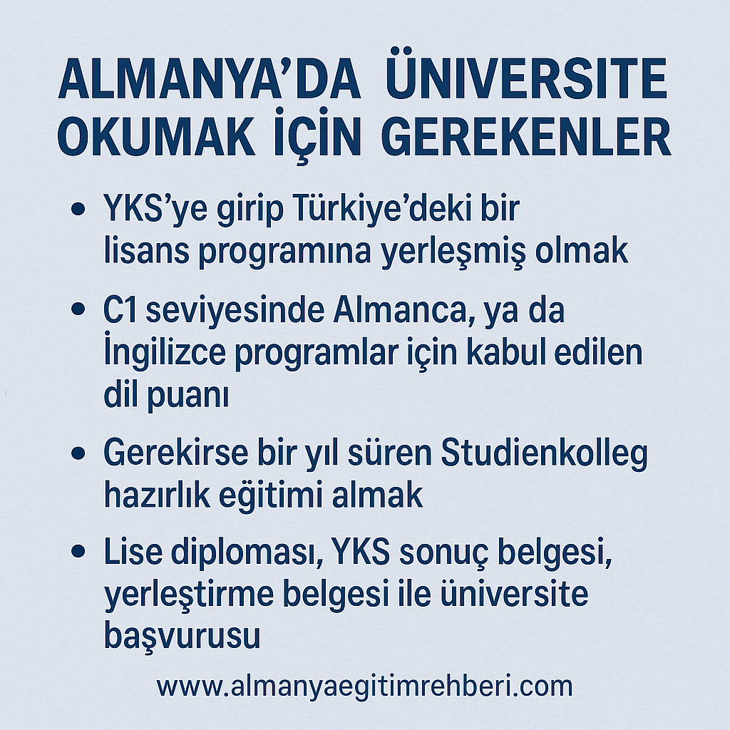 Almanya’da Üniversite Okumak İçin Gerekenler